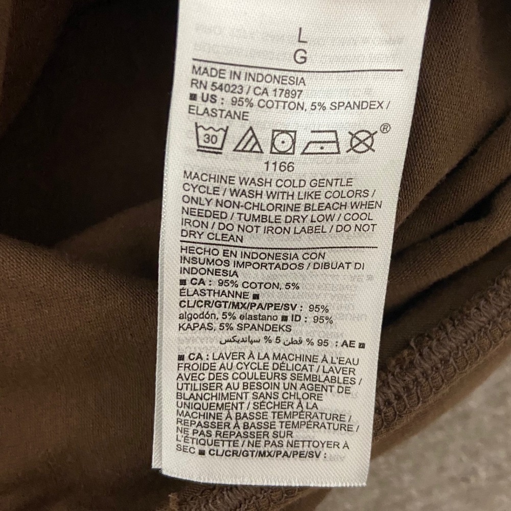 Old Navy Chocolate Brown V-Neck Short Sleeve Stretch‎ Cotton Bodysuit Large L - Picture 6 of 8